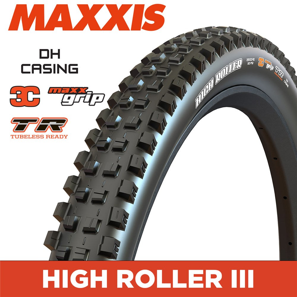 MAXXIS HIGH ROLLER III - 29 X 2.40 FOLDING 2X60TPI DH 3C MAXXGRIP TR