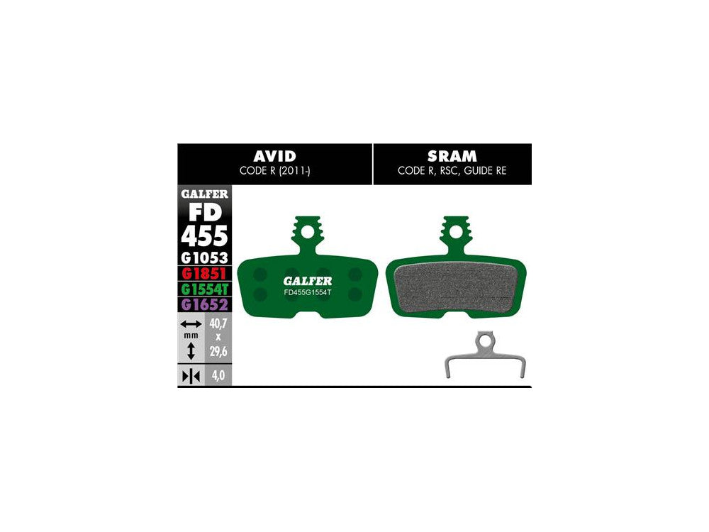 Galfer Code R 2011, RSC, Guide RE Disc Brake Pads FD455