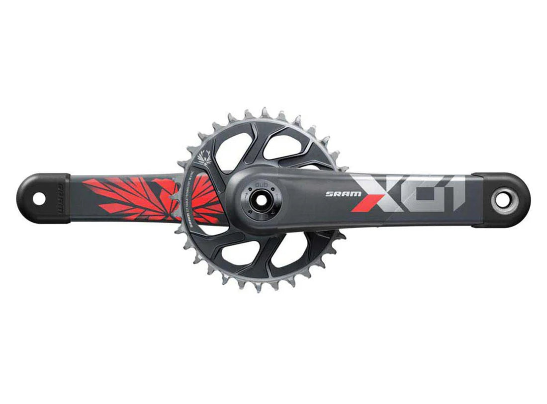 SRAM X01 Eagle Boost 12 Spd Crankset - Lunar-Oxy Red, 170mm - 32t