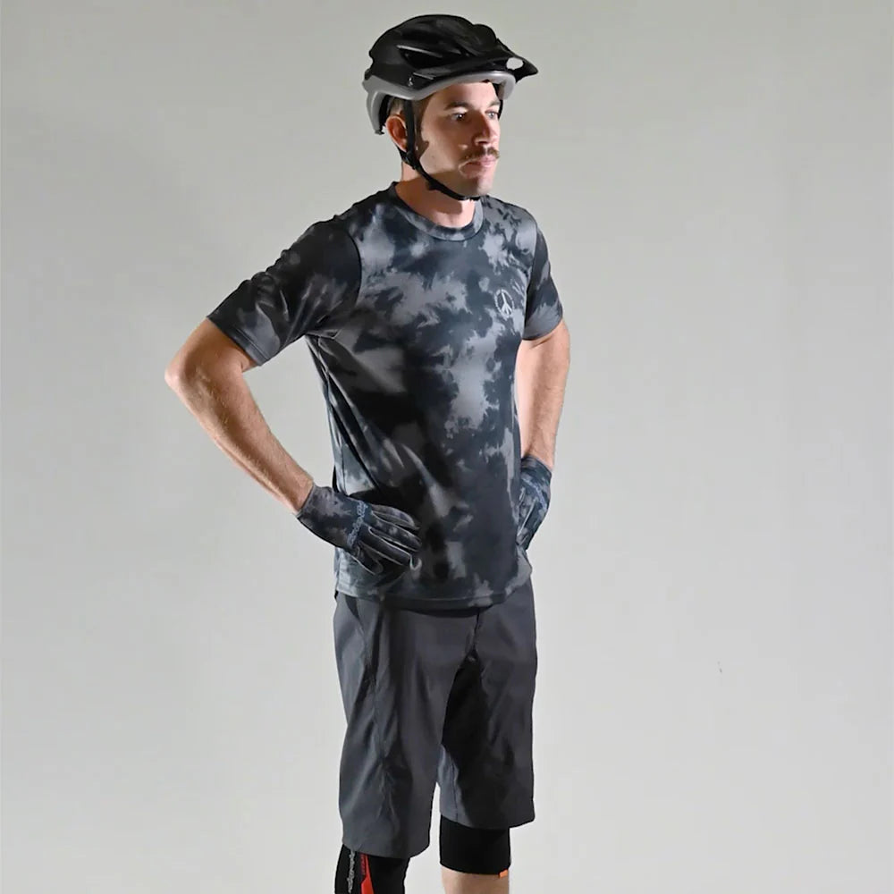 Troy Lee Designs Flowline SS Jersey- Large Plot Charcoal