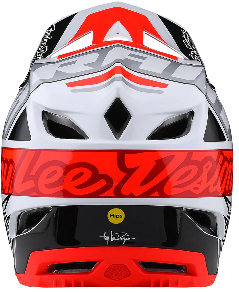 Troy Lee Designs D4 COMPOSITE HELMET - TEAM SRAM WHITE / GLO RED