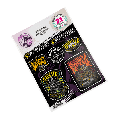 Burgtec Helmet Stamps Sticker Sheet
