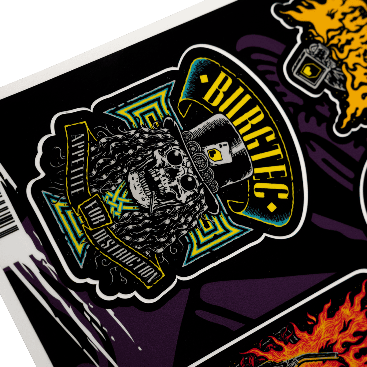 Burgtec Helmet Stamps Sticker Sheet