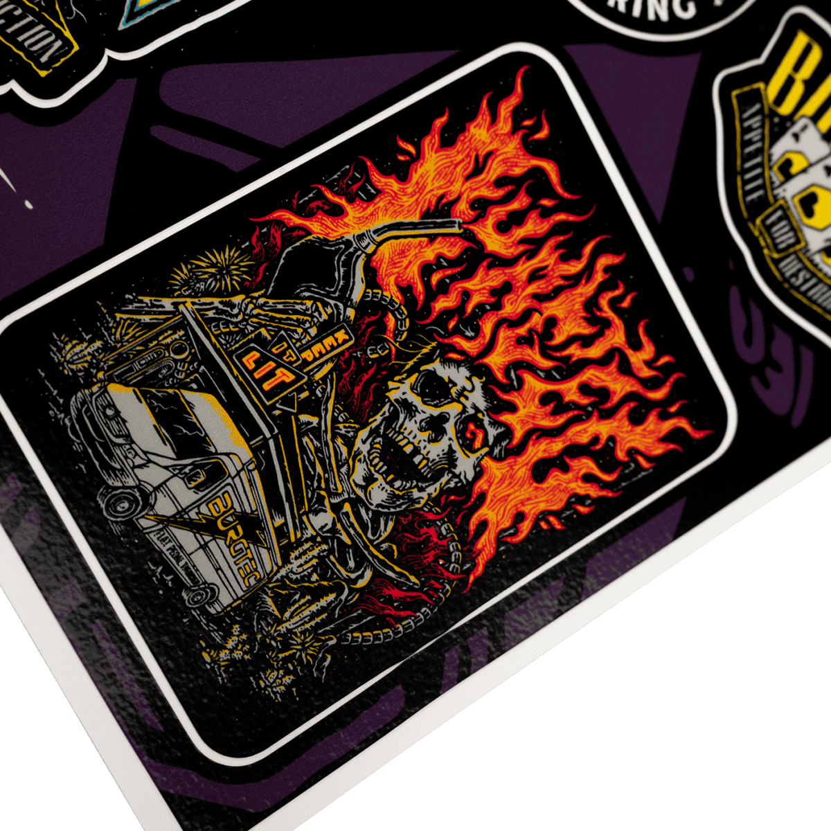 Burgtec Helmet Stamps Sticker Sheet