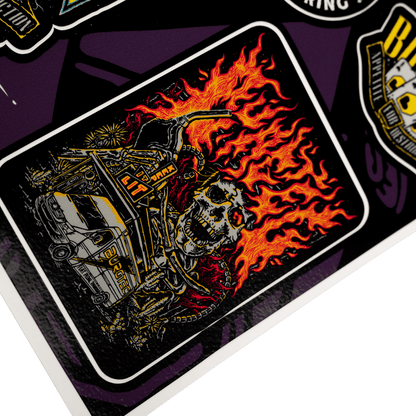 Burgtec Helmet Stamps Sticker Sheet