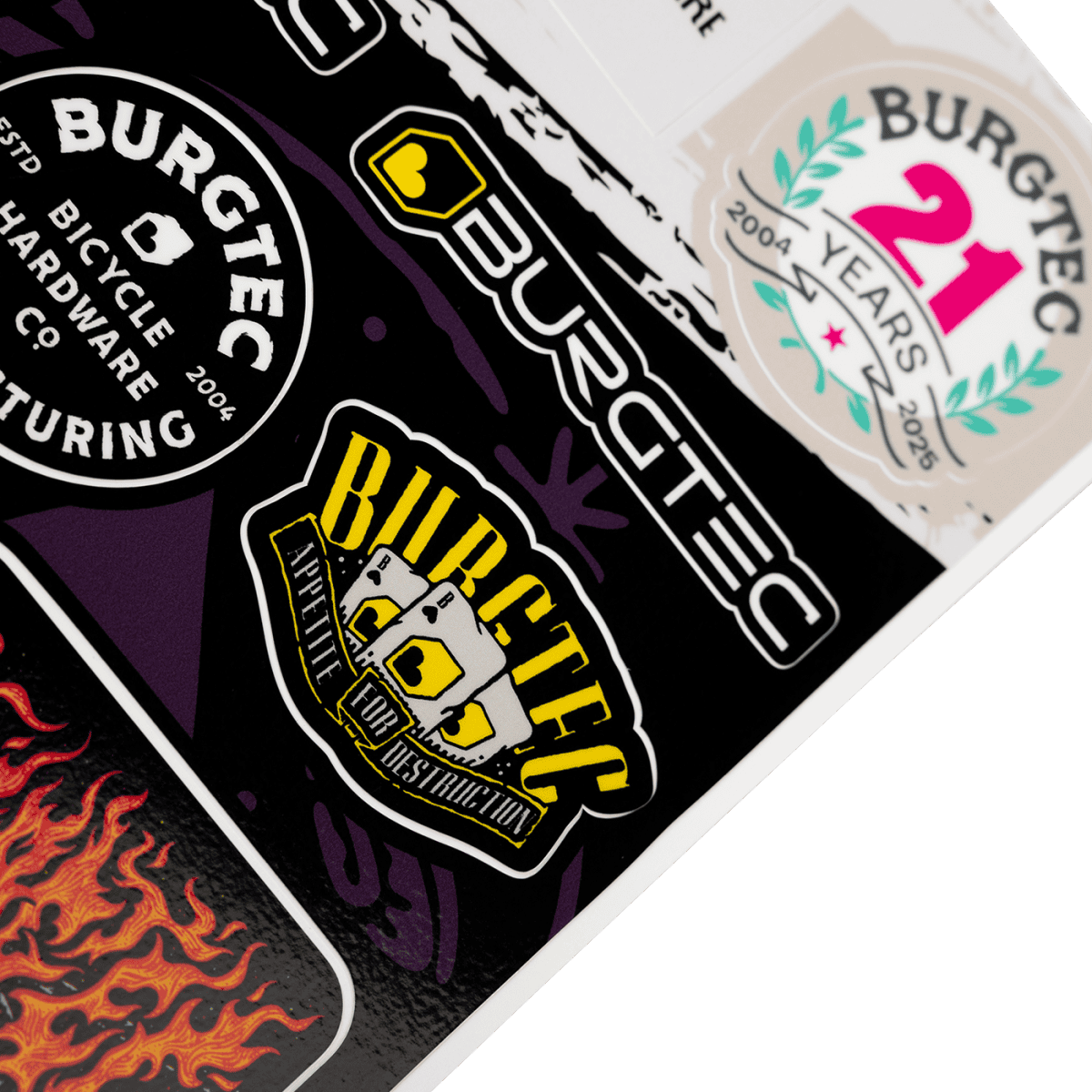 Burgtec Helmet Stamps Sticker Sheet