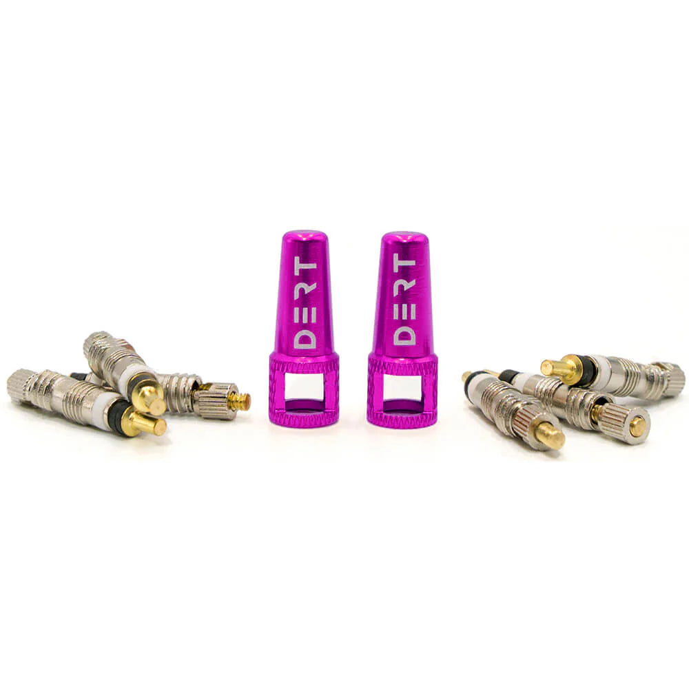 Dert Two in One Presta Valve Cap and Spare Cores