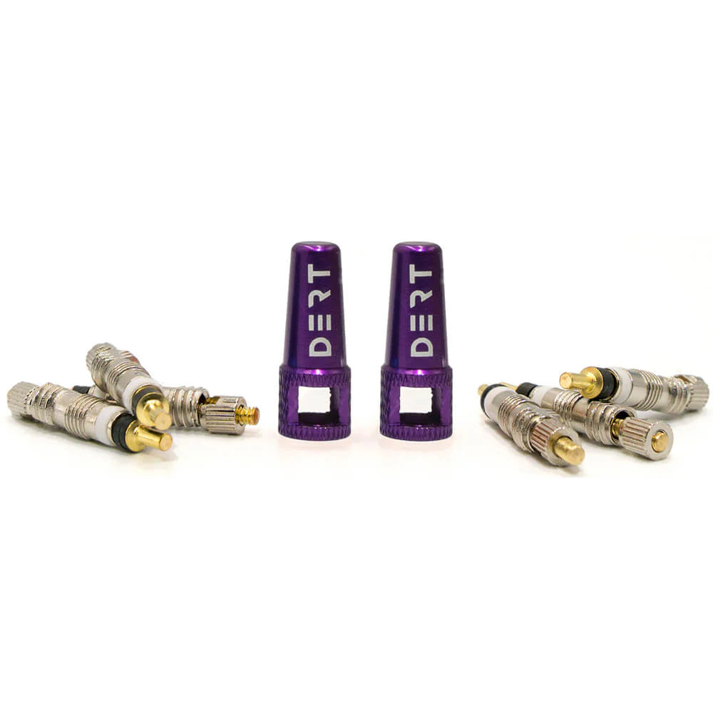 Dert Two in One Presta Valve Cap and Spare Cores