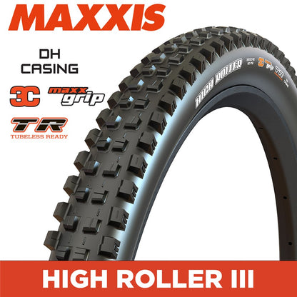 MAXXIS HIGH ROLLER III - 29 X 2.40 FOLDING 2X60TPI DH 3C MAXXGRIP TR