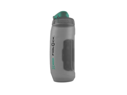 FIDLOCK TWIST single bottle including green cap w/o magnetic mount, 590 ml transparent black