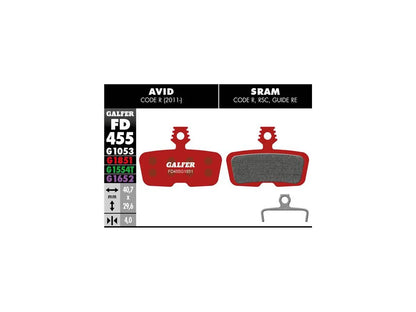 Galfer Code R 2011, RSC, Guide RE Disc Brake Pads FD455