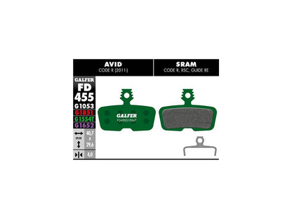 Galfer Code R 2011, RSC, Guide RE Disc Brake Pads FD455