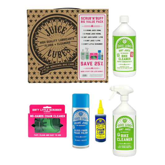 JUICE LUBES SCRUB & BUFF PACK KIT INC JL-DJSN1, JL-DJLN1, JL-CVJ, JL-FRJ1, JL-TDLS1