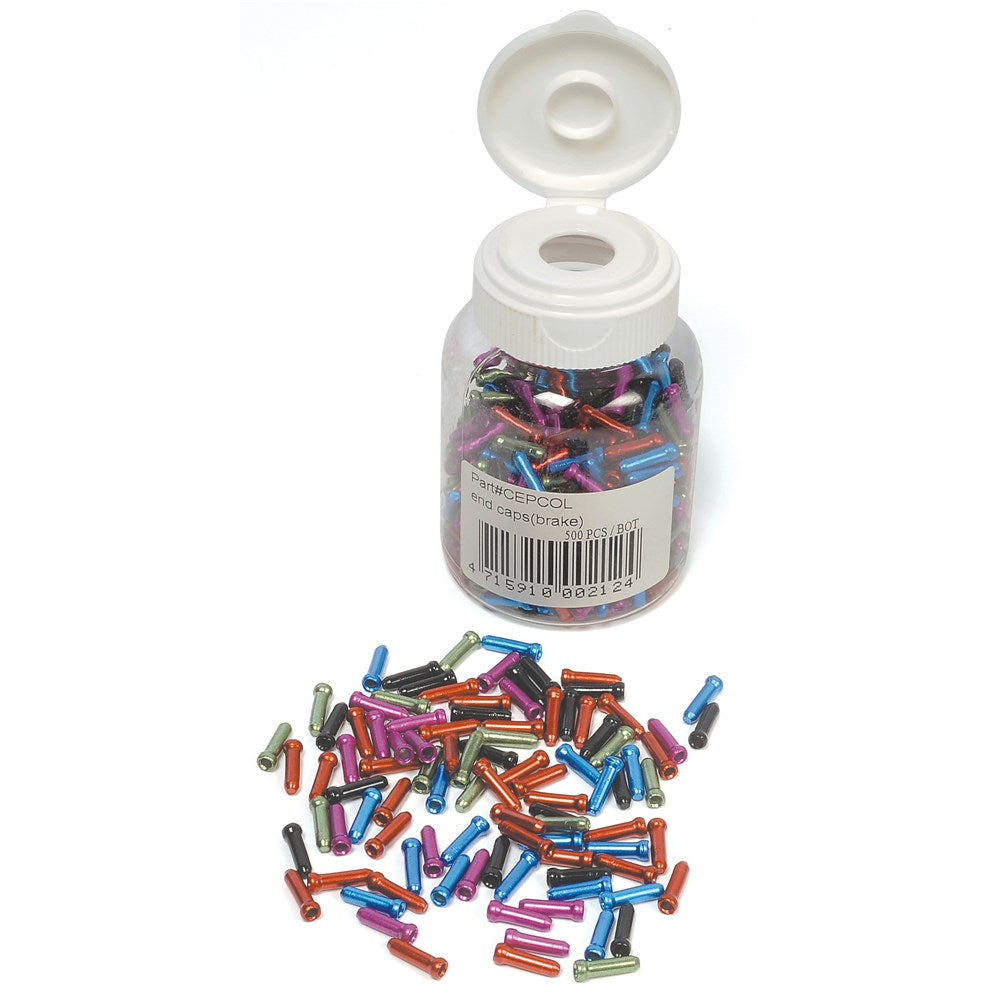 Jagwire Inner Cable Tips - Assorted Colours - 500 per bottle