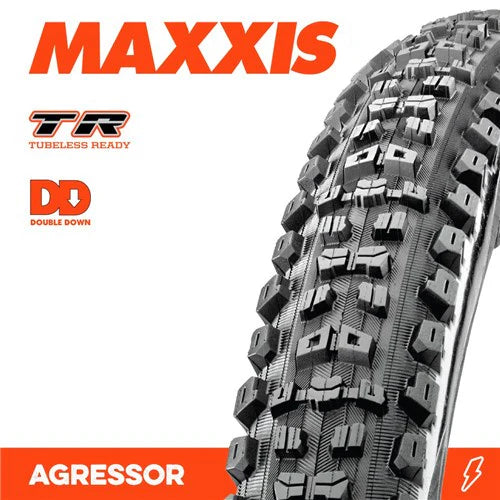 MAXXIS (WHITE LOGO) AGGRESSOR 29 X 2.5 WT/DD/DUAL COMPOUND/TR OEM