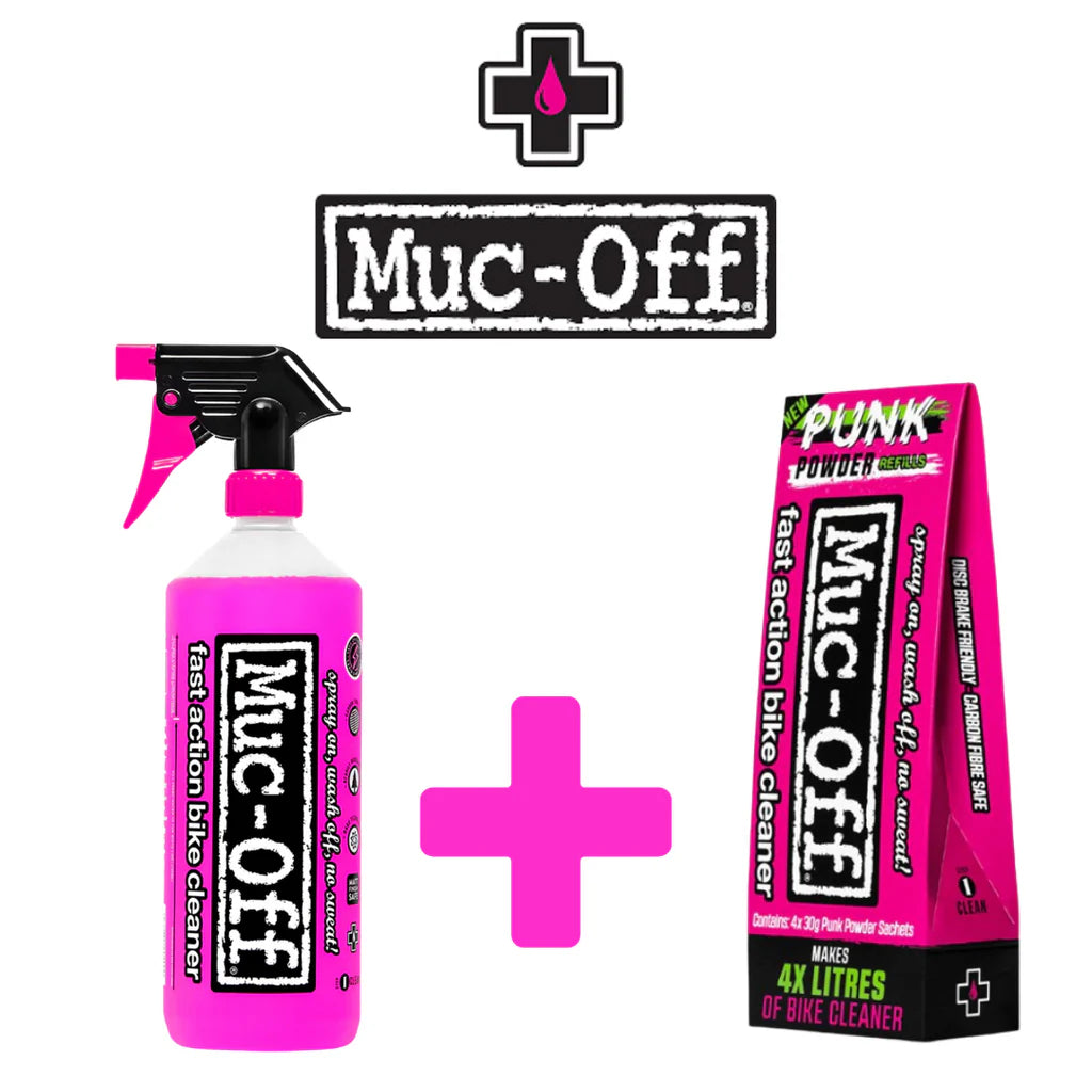 Muc-Off Nano Tech Bike Cleaner 1000ml and Punk Powder Refill