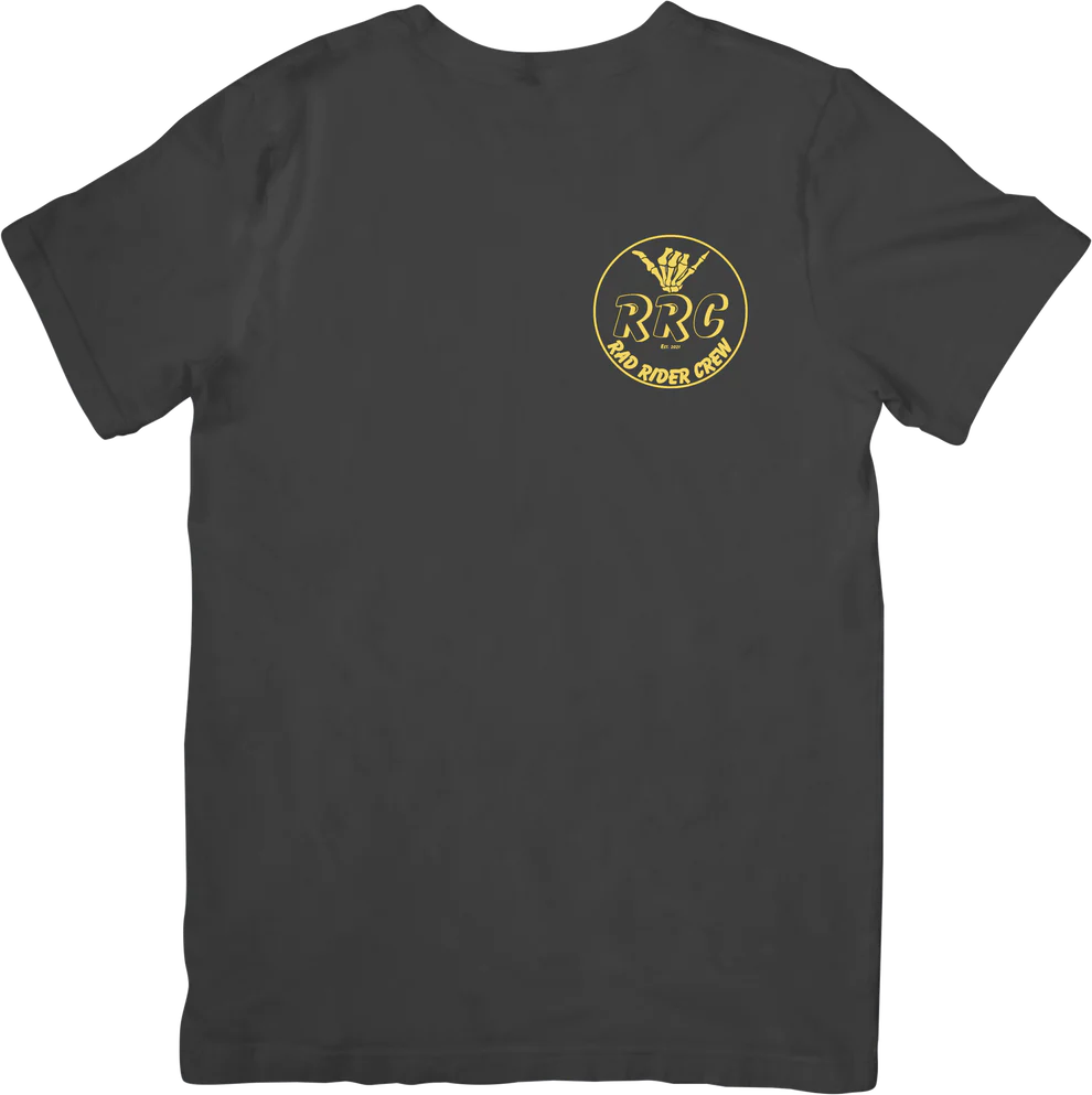 Rad Rider Crew Tee - Coal yellow