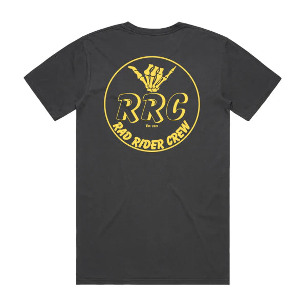 Rad Rider Crew Tee - Coal yellow