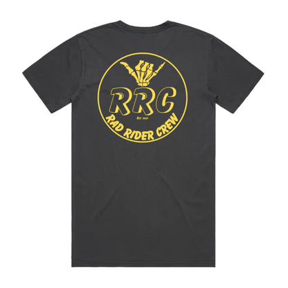 Rad Rider Crew Tee - Coal yellow