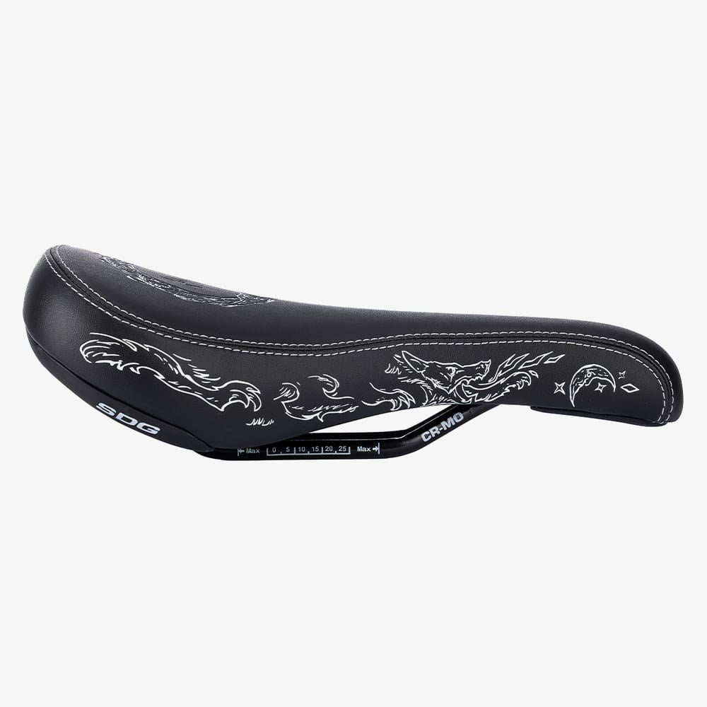 SDG B-RAGE APOLLO RL BRAGE VESTAVIK LE CROMO RAILS BLACK COVER W/WHITE SADDLE