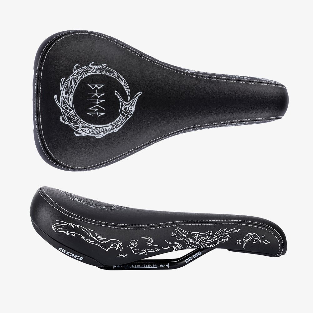 SDG B-RAGE APOLLO RL BRAGE VESTAVIK LE CROMO RAILS BLACK COVER W/WHITE SADDLE
