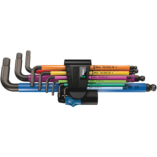Wera 950/9 Hex-Plus Multicolour HF 1 L-key set with holding function BlackLaser (Allen Keys)