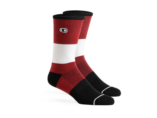 Crankbrothers Socks Icon MTB Thick red / black / white